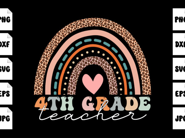 4th grade teacher groovy hello kindergarten vibes retro teacher back to school svg, hello kindergarten svg, back to school svg t-shirt design template