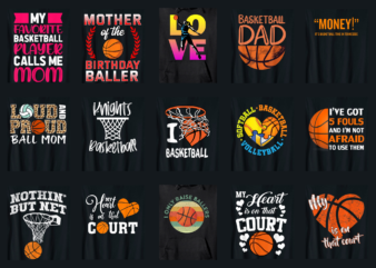15 Basketball Shirt Designs Bundle For Commercial Use Part 4, Basketball T-shirt, Basketball png file, Basketball digital file, Basketball gift, Basketball download, Basketball design