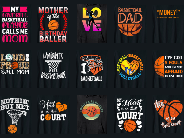 Basketball T-Shirt Design Bundle