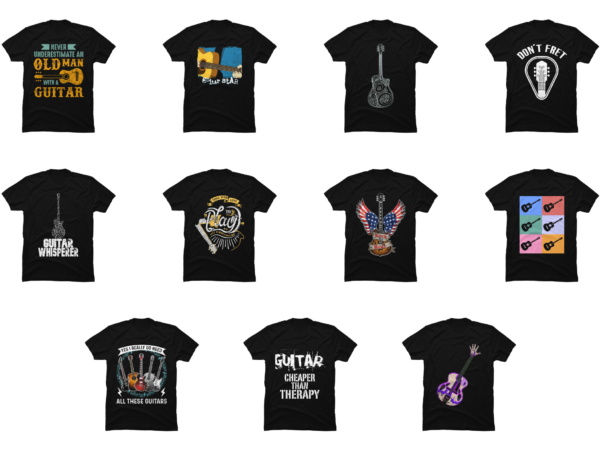 11 guitar shirt designs bundle for commercial use part 4, guitar t-shirt, guitar png file, guitar digital file, guitar gift, guitar download, guitar design dbh