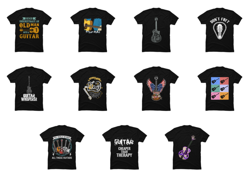 11 Guitar shirt Designs Bundle For Commercial Use Part 4, Guitar T-shirt, Guitar png file, Guitar digital file, Guitar gift, Guitar download, Guitar design DBH