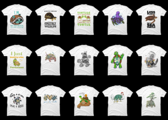 15 Turtle shirt Designs Bundle For Commercial Use Part 4, Turtle T-shirt, Turtle png file, Turtle digital file, Turtle gift, Turtle download, Turtle design DBH