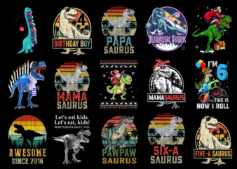 15 Dinosaur Shirt Designs Bundle For Commercial Use Part 4, Dinosaur T-shirt, Dinosaur png file, Dinosaur digital file, Dinosaur gift, Dinosaur download, Dinosaur design