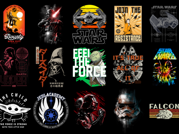 15 star wars shirt designs bundle for commercial use part 6, star wars t-shirt, star wars png file, star wars digital file, star wars gift, star wars download, star wars design