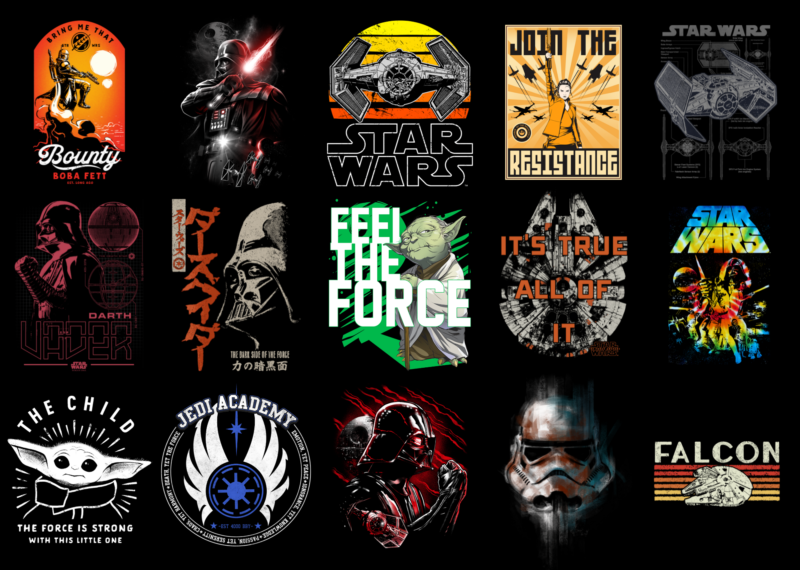 15 Star Wars shirt Designs Bundle For Commercial Use Part 6, Star Wars T-shirt, Star Wars png file, Star Wars digital file, Star Wars gift, Star Wars download, Star Wars design