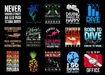 15 Scuba Diving Shirt Designs Bundle For Commercial Use Part 3, Scuba Diving T-shirt, Scuba Diving png file, Scuba Diving digital file, Scuba Diving gift, Scuba Diving download, Scuba Diving design