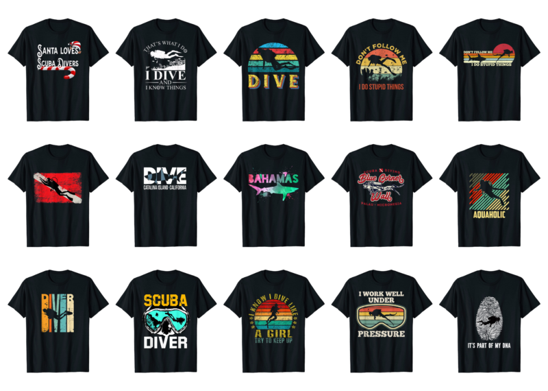 15 Scuba Diving Shirt Designs Bundle For Commercial Use Part 4, Scuba Diving T-shirt, Scuba Diving png file, Scuba Diving digital file, Scuba Diving gift, Scuba Diving download, Scuba Diving design