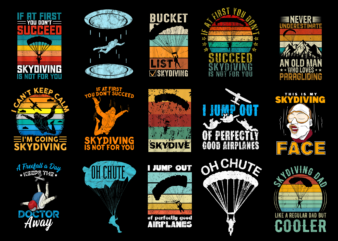 15 Sky Diving Shirt Designs Bundle For Commercial Use Part 3, Sky Diving T-shirt, Sky Diving png file, Sky Diving digital file, Sky Diving gift, Sky Diving download, Sky Diving design