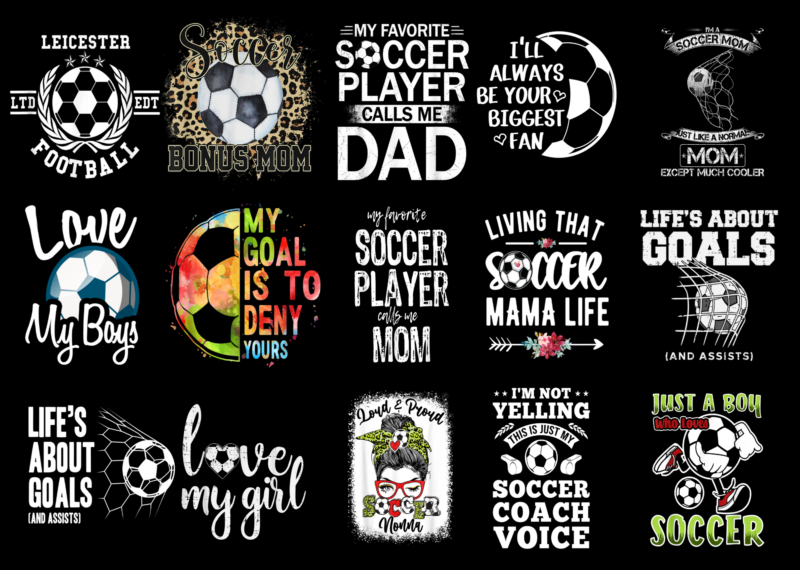 15 Soccer Shirt Designs Bundle For Commercial Use Part 3, Soccer T-shirt, Soccer png file, Soccer digital file, Soccer gift, Soccer download, Soccer design