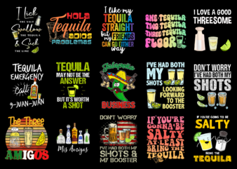 15 Tequila shirt Designs Bundle For Commercial Use Part 1, Tequila T-shirt, Tequila png file, Tequila digital file, Tequila gift, Tequila download, Tequila design