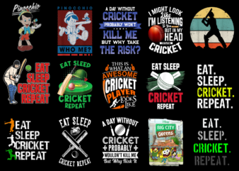 15 Cricket Shirt Designs Bundle For Commercial Use Part 3, Cricket T-shirt, Cricket png file, Cricket digital file, Cricket gift, Cricket download, Cricket design