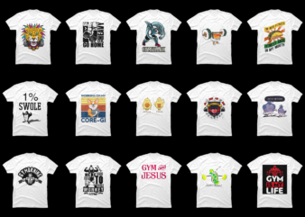 15 GYM shirt Designs Bundle For Commercial Use Part 5, GYM T-shirt, GYM png file, GYM digital file, GYM gift, GYM download, GYM design