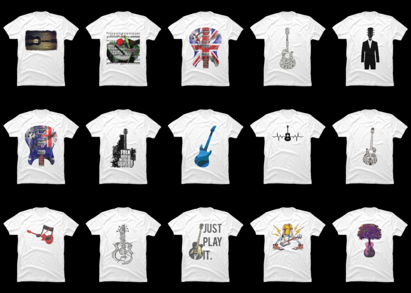 15 Guitar shirt Designs Bundle For Commercial Use Part 5, Guitar T-shirt, Guitar png file, Guitar digital file, Guitar gift, Guitar download, Guitar design DBH