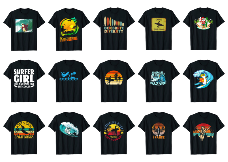 15 Surfing Shirt Designs Bundle For Commercial Use Part 4, Surfing T-shirt, Surfing png file, Surfing digital file, Surfing gift, Surfing download, Surfing design