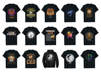 15 Leo Shirt Designs Bundle For Commercial Use Part 4, Leo T-shirt, Leo png file, Leo digital file, Leo gift, Leo download, Leo design