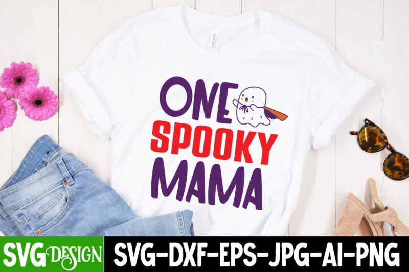 One Spooky Mama T-Shirt Design, One Spooky Mama SVG Cut File , Halloween svg Png Bundle, Retro Halloween design, retro halloween svg, ,Bundle Happy Halloween Png, Ultimate Halloween Svg Bundle,