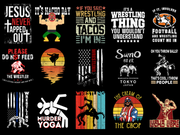 15 wrestling shirt designs bundle for commercial use part 3, wrestling t-shirt, wrestling png file, wrestling digital file, wrestling gift, wrestling download, wrestling design