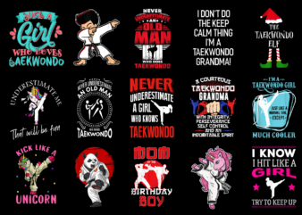 15 Taekwondo Shirt Designs Bundle For Commercial Use Part 2, Taekwondo T-shirt, Taekwondo png file, Taekwondo digital file, Taekwondo gift, Taekwondo download, Taekwondo design