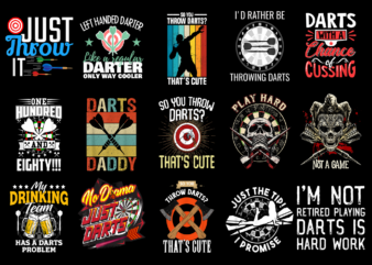 15 Darts Shirt Designs Bundle For Commercial Use Part 3, Darts T-shirt, Darts png file, Darts digital file, Darts gift, Darts download, Darts design