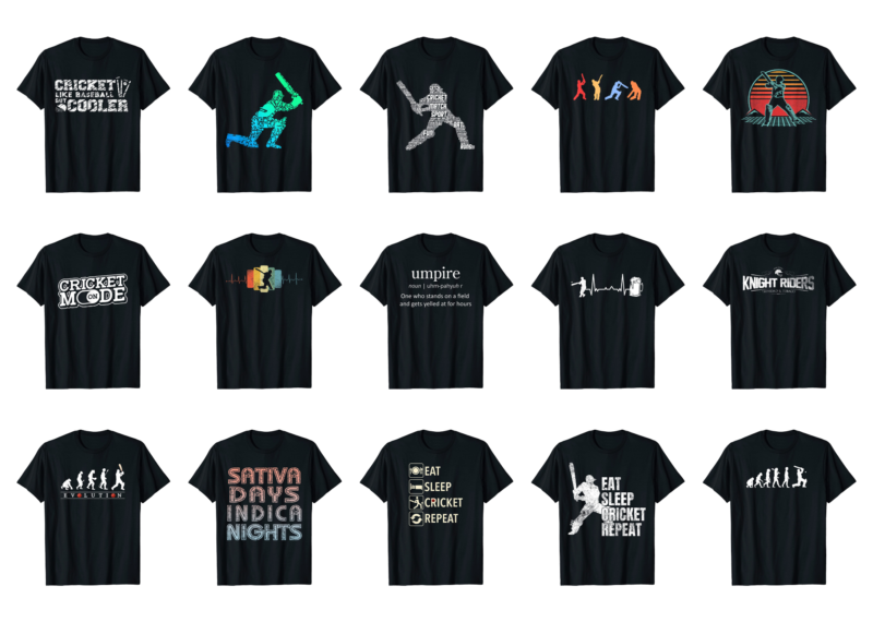 15 Cricket Shirt Designs Bundle For Commercial Use Part 4, Cricket T-shirt, Cricket png file, Cricket digital file, Cricket gift, Cricket download, Cricket design