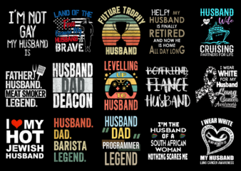 15 Husband Shirt Designs Bundle For Commercial Use Part 3, Husband T-shirt, Husband png file, Husband digital file, Husband gift, Husband download, Husband design