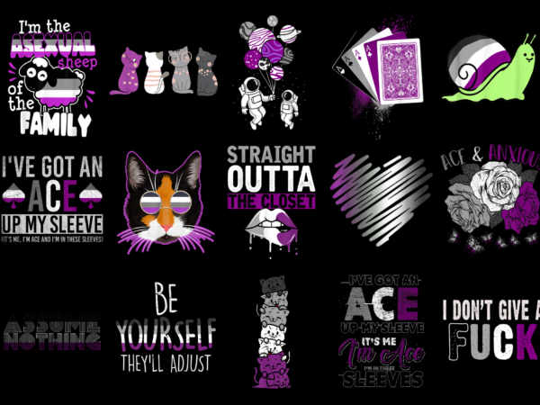 15 asexual shirt designs bundle for commercial use part 3, asexual t-shirt, asexual png file, asexual digital file, asexual gift, asexual download, asexual design