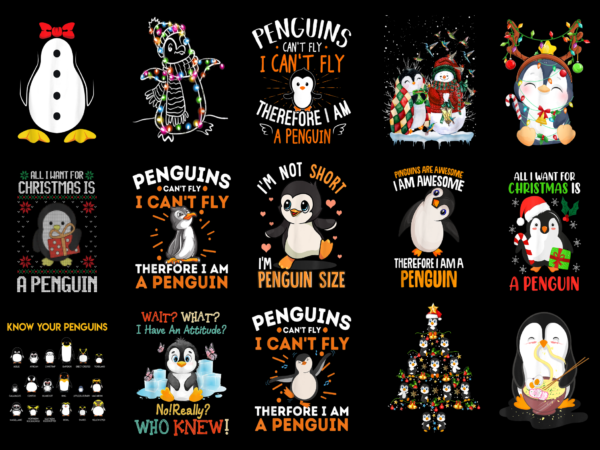 15 penguin shirt designs bundle for commercial use part 4, penguin t-shirt, penguin png file, penguin digital file, penguin gift, penguin download, penguin design