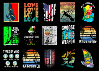 15 Wind Surfing Shirt Designs Bundle For Commercial Use Part 2, Wind Surfing T-shirt, Wind Surfing png file, Wind Surfing digital file, Wind Surfing gift, Wind Surfing download, Wind Surfing design