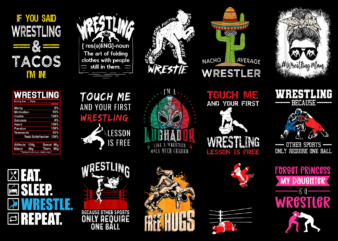 15 Wrestling Shirt Designs Bundle For Commercial Use Part 2, Wrestling T-shirt, Wrestling png file, Wrestling digital file, Wrestling gift, Wrestling download, Wrestling design