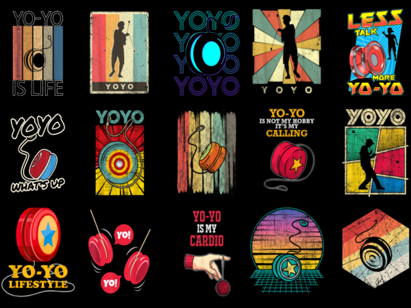 15 yoyo shirt designs bundle for commercial use part 2, yoyo t-shirt, yoyo png file, yoyo digital file, yoyo gift, yoyo download, yoyo design