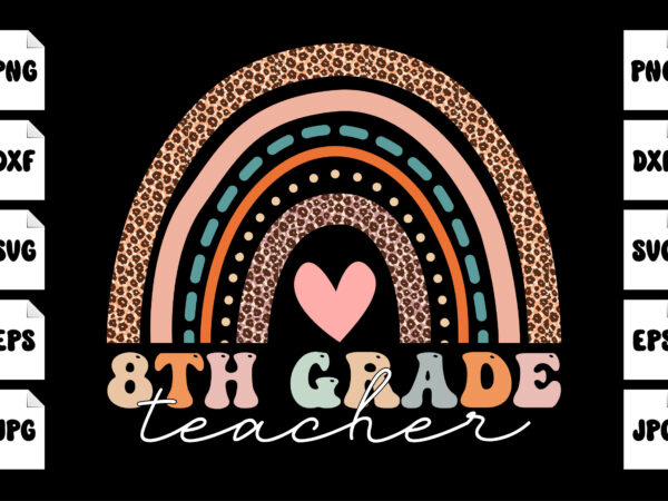 8th grade teacher groovy hello kindergarten vibes retro teacher back to school svg, hello kindergarten svg, back to school svg t shirt design template