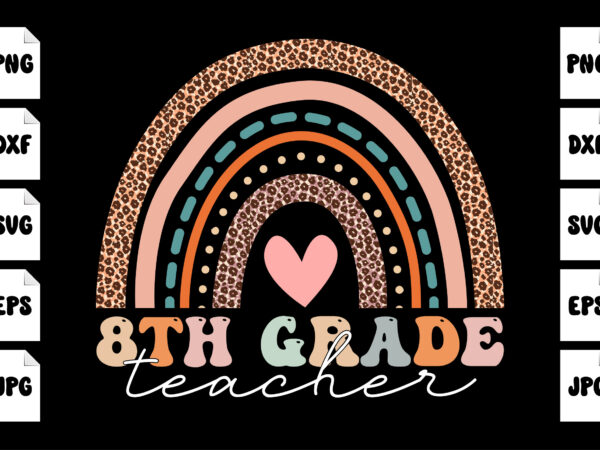 8th grade teacher groovy hello kindergarten vibes retro teacher back to school svg, hello kindergarten svg, back to school svg t shirt design template