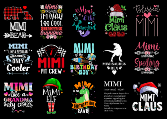 15 Mimi Shirt Designs Bundle For Commercial Use Part 3, Mimi T-shirt, Mimi png file, Mimi digital file, Mimi gift, Mimi download, Mimi design