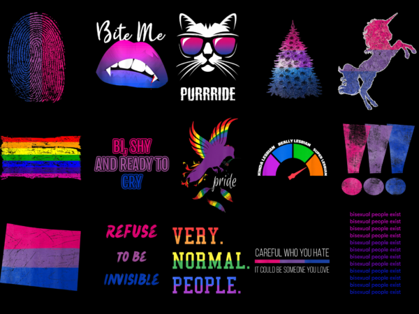15 bisexual shirt designs bundle for commercial use part 3, bisexual t-shirt, bisexual png file, bisexual digital file, bisexual gift, bisexual download, bisexual design