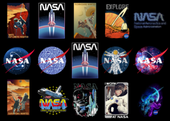 15 NASA shirt Designs Bundle For Commercial Use Part 1, NASA T-shirt, NASA png file, NASA digital file, NASA gift, NASA download, NASA design