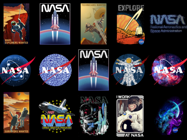 15 nasa shirt designs bundle for commercial use part 1, nasa t-shirt, nasa png file, nasa digital file, nasa gift, nasa download, nasa design