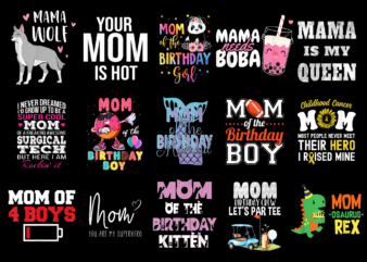 15 Mom Shirt Designs Bundle For Commercial Use Part 3, Mom T-shirt, Mom png file, Mom digital file, Mom gift, Mom download, Mom design