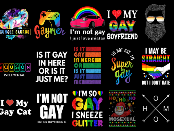 15 gay shirt designs bundle for commercial use part 3, gay t-shirt, gay png file, gay digital file, gay gift, gay download, gay design