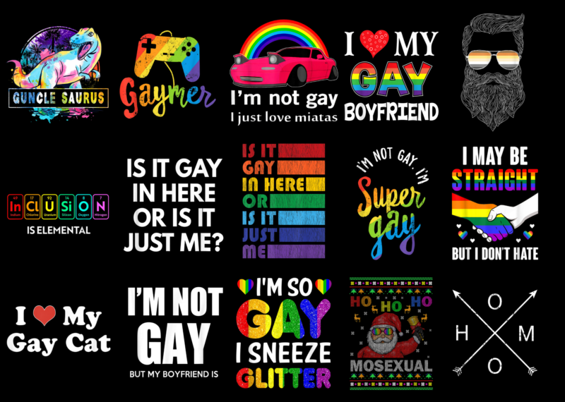 15 Gay Shirt Designs Bundle For Commercial Use Part 3, Gay T-shirt, Gay png file, Gay digital file, Gay gift, Gay download, Gay design