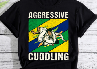 Aggressive Cuddling Brazilian Jiu Jitsu Fight Sport Funny PC t shirt vector