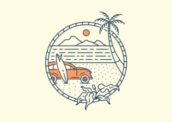 Summer Vacation on the Beach 2 t shirt template vector