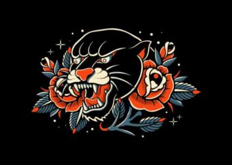 Puma Flowers t shirt illustration