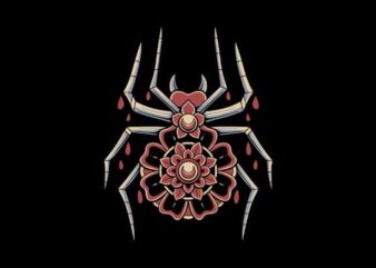 Spider Flower t shirt template vector