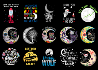 15 Moon Day shirt Designs Bundle For Commercial Use, Moon Day T-shirt, Moon Day png file, Moon Day digital file, Moon Day gift, Moon Day download, Moon Day design