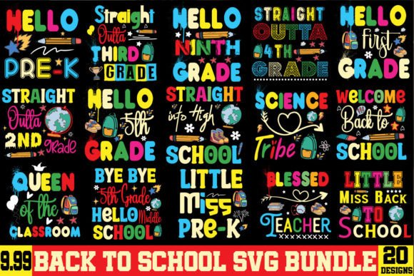 Back to School Mega Bundle 120 T-shirt Designs,Straight Outta Pencils T-shirt Design,Best Teacher Ever T-shirt Design,Back to School Svg Bundle,SVGs,quotes-and-sayings,food-drink,print-cut,mini-bundles,on-sale Girl First Day of School Shirt, Pre-K Svg, Kindergarten, 1st,