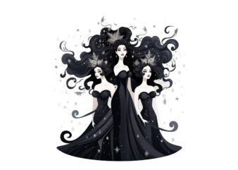 Beautiful Black Snow Princes clipart