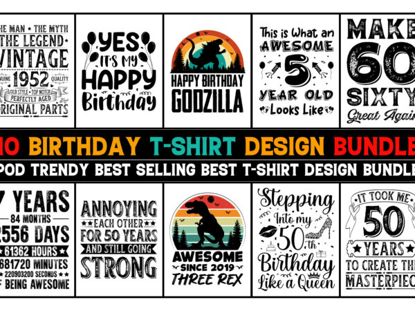 Birthday t-shirt design bundle