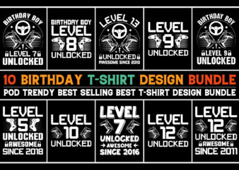 Birthday T-Shirt Design Bundle