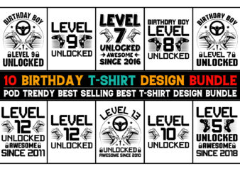 Birthday T-Shirt Design Bundle