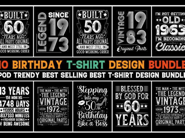 Birthday t-shirt design bundle
